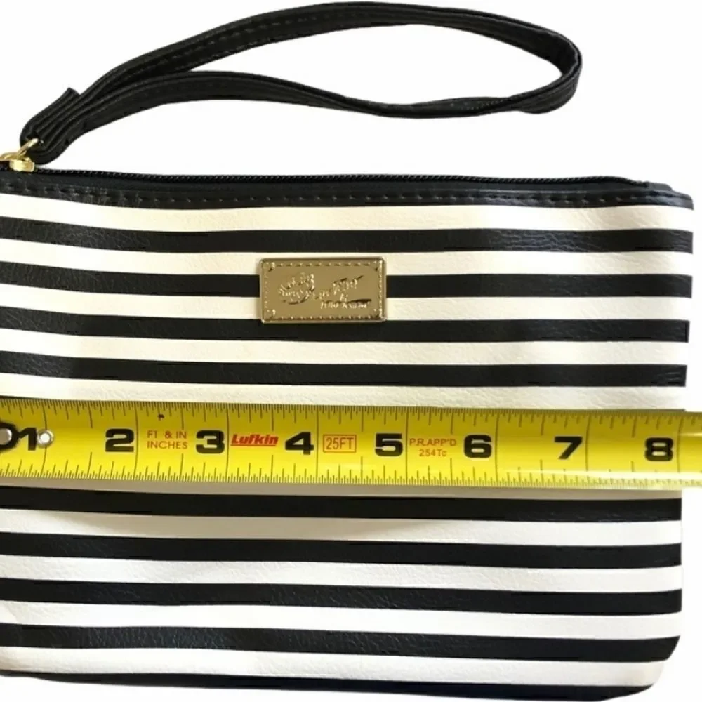 Betsey Johnson Luv Betsey Striped Wristlet